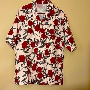 Floral Button Down Short Sleeve Shirt